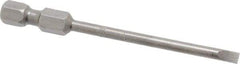 Apex - 0.134" Slotted Screwdriver Bit - 1/4" Hex Drive, 2-3/4" OAL - All Tool & Supply