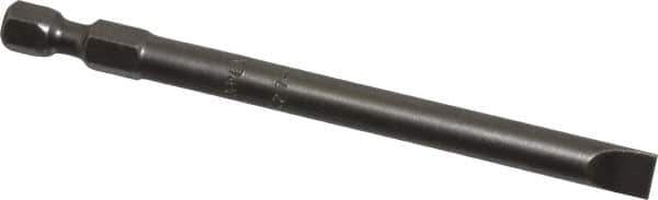 Apex - 1/4" Slotted Screwdriver Bit - 1/4" Hex Drive, 3-1/2" OAL - All Tool & Supply