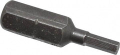 Apex - 2.5mm Hex Screwdriver Bit - 1/4" Drive, 1" OAL - All Tool & Supply