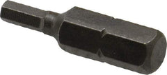 Apex - 3mm Hex Screwdriver Bit - 1/4" Drive, 1" OAL - All Tool & Supply