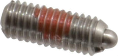 Gibraltar - 10-32, 3/4" Thread Length, 1/8" Plunger Projection, Stainless Steel Threaded Spring Plunger - 0.092" Max Plunger Diam, 3/4" Plunger Length, 2.9 Lb Init End Force, 11.1 Lb Final End Force, 0.0625" Hex - All Tool & Supply