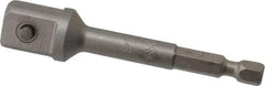 Apex - 1/2" Square Size Hex to Square Extension - 1/4" Hex Drive, 3" OAL - All Tool & Supply