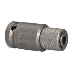 Apex - 1/2 Socket Drive to 1/4 Hex Female Quick-Release Square-Drive to Hex Bit Adapter - 2-1/8" OAL - All Tool & Supply