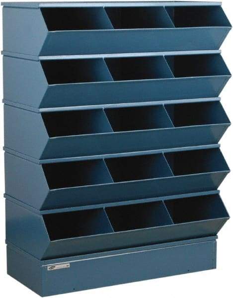 Stackbin - 5 Bin, Shelving Unit with Openings & Base - 37" Wide x 53-1/2" High - All Tool & Supply