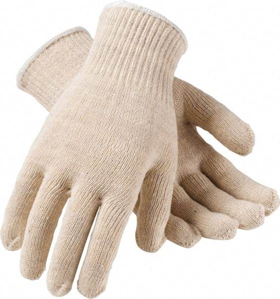 PIP - Size L (9) Cotton/Polyester General Protection Work Gloves - For General Purpose, Uncoated, Knit Wrist Cuff, Full Fingered, Natural, Paired - All Tool & Supply