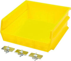 Triton - 10-7/8" Deep, Yellow Polypropylene Hopper Stacking Bin - 5" High x 11" Wide x 10-7/8" Long - All Tool & Supply