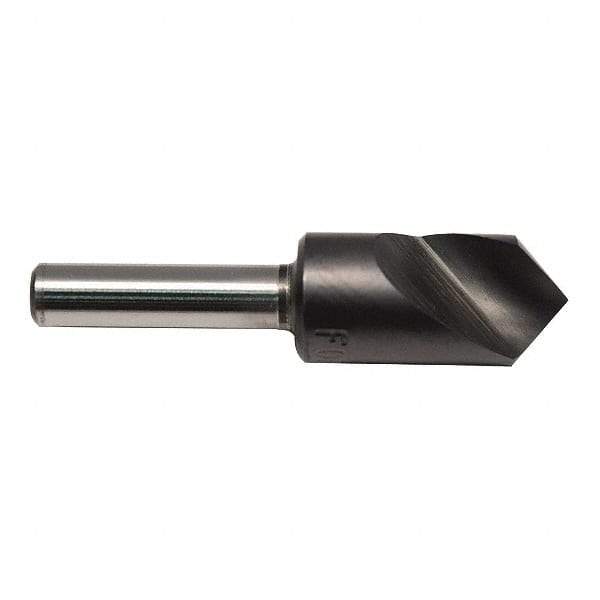 M.A. Ford - 1" Head Diam, 1/2" Shank Diam, 1 Flute 60° High Speed Steel Countersink - ALtima Blaze Finish, 2-3/4" OAL - All Tool & Supply