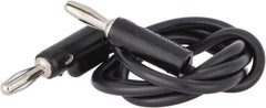 Pomona - Black Electrical Test Equipment Leads - Use with Stacking Banana Plugs - All Tool & Supply