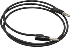 Pomona - Black Electrical Test Equipment Leads - Use with Stacking Banana Plugs - All Tool & Supply