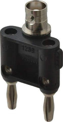 Pomona - Black Electrical Test Equipment Adapter - Use with Female BNC to Double Banana Plugs - All Tool & Supply