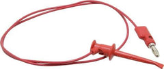 Pomona - Red Electrical Test Equipment Patch Cord - Use with Test Clips - All Tool & Supply