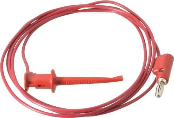 Pomona - Red Electrical Test Equipment Patch Cord - Use with Test Clips - All Tool & Supply