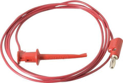 Pomona - Red Electrical Test Equipment Patch Cord - Use with Test Clips - All Tool & Supply