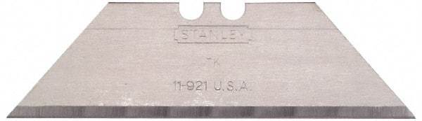 Stanley - 5 Piece Carbon Steel Utility Knife Blade - 2-7/16" OAL, 0.035" Blade Thickness - All Tool & Supply