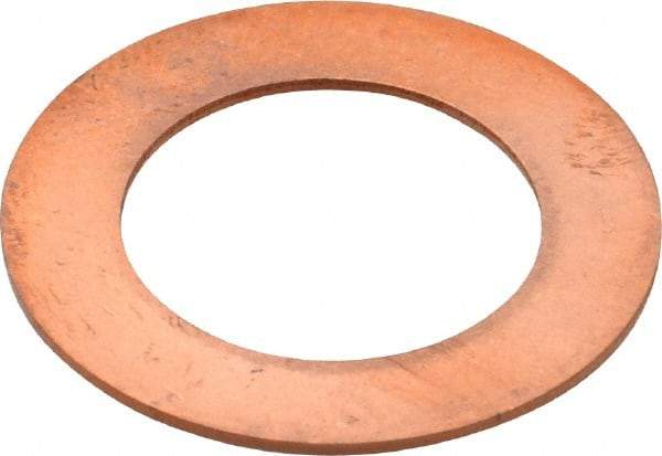 Made in USA - 0.032" Thick, 5/8" Inside x 1" OD, Round Shim - 9/16" Screw, Uncoated C-172 Copper - All Tool & Supply