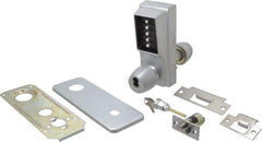 Kaba Access - 1-3/8 to 2-1/4" Door Thickness, Satin Chrome Pushbutton Knob Lockset - 2-3/4" Back Set, 6 or 7 Pin Length Best & Compatible (Core Not Included) Cylinder - All Tool & Supply