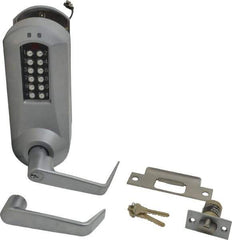 Kaba Access - Extra Heavy Duty Pushbutton Lock Lever Lockset - 2-3/4" Back Set, Key In Lever Cylinder - All Tool & Supply