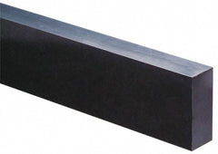 Made in USA - 4 Ft. Long x 2-1/2 Inch Wide x 3/4 Inch High, Acetal, Rectangular Plastic Bar - Porosity Free, Black - All Tool & Supply