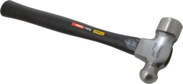 Stanley - 1-1/2 Lb Head High Carbon Steel Ball Pein Hammer - Hickory Handle, 15-1/8" OAL - All Tool & Supply