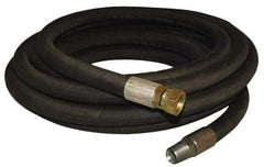 Made in USA - 25' Long, 3/4" Fitting, Boss Female x Male Fitting, -40 to 212°F, Nitrile High Temp & High Pressure Hose - 3/4" Inside x 1-1/4" Outside Diam, Black, 750 psi - All Tool & Supply