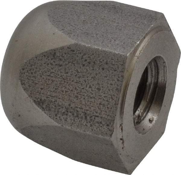 Morton Machine Works - 3/8-16" UNC, 3/4" Width Across Flats, Uncoated, Stainless Steel Acorn Nut - 3/4" Overall Height, Grade 303, TCMAI - All Tool & Supply