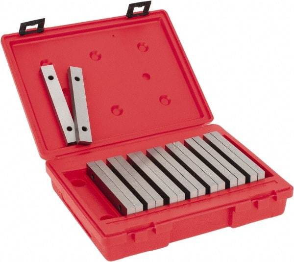 Value Collection - 16 Piece, 6 Inch Long Tool Steel Parallel Set - 7/8 to 1-3/4 Inch High, 1/2 to 1/2 Inch Thick, 55-62 RC Hardness, Sold as 8 Pair - All Tool & Supply