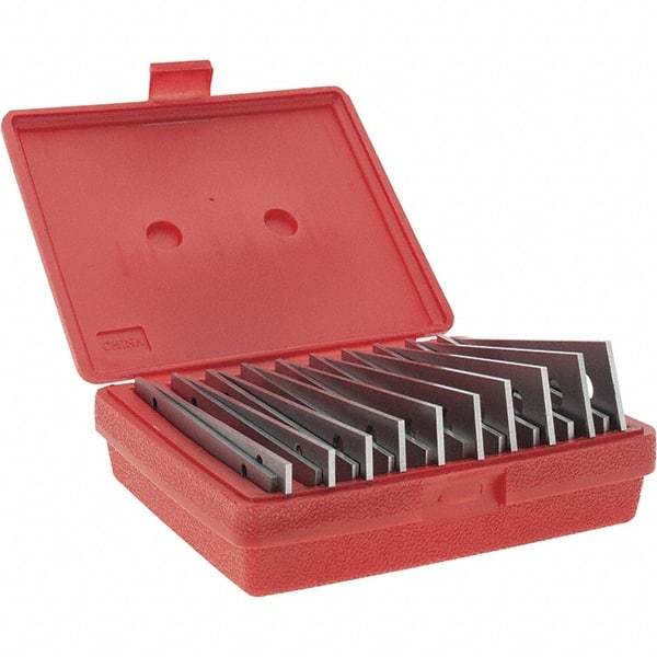 Value Collection - 20 Piece, 6 Inch Long x 1/8 Inch Thick, Alloy Steel Thin Parallel Set - 1/2 to 1-5/8 Inch High, 0.001 Inch Accuracy, 50-54 RC Hardness - All Tool & Supply