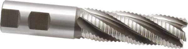 Hertel - 1" Diam, Coarse Pitch, 3" LOC, 5 Flute Cobalt Roughing Square End Mill - Uncoated, 5-1/2" OAL, 1" Shank Diam, Single End, 30° Helix - All Tool & Supply