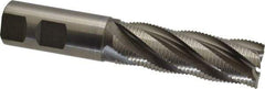 Hertel - 1" Diam, Fine Pitch, 3" LOC, 5 Flute Cobalt Roughing Square End Mill - Uncoated, 5-1/2" OAL, 1" Shank Diam, Single End, 30° Helix - All Tool & Supply