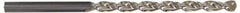 Guhring - Letter S, 130° Point, Parabolic Flute, High Speed Steel Taper Length Drill Bit - Bright Finish, 4-17/32" Flute Length, 6-7/8" OAL, Series 535 - All Tool & Supply