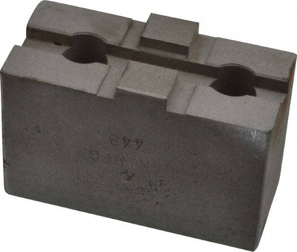 H & R Manufacturing - 6" Chuck Capacity, Tongue & Groove Attachment, Square Soft Lathe Chuck Jaw - Steel, 1-1/2" Btw Mount Hole Ctrs, 2-5/8" Long x 1-1/4" Wide x 1-5/8" High, 5/16" Groove - All Tool & Supply