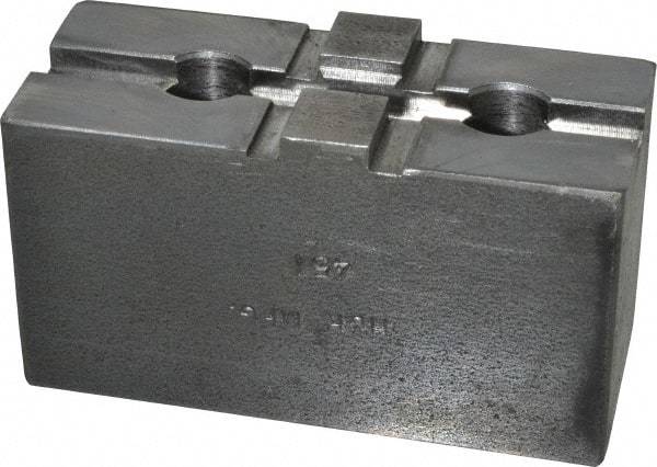 H & R Manufacturing - 8" Chuck Capacity, Tongue & Groove Attachment, Square Soft Lathe Chuck Jaw - Steel, 1-3/4" Btw Mount Hole Ctrs, 3-1/2" Long x 1-1/2" Wide x 1-7/8" High, 5/16" Groove - All Tool & Supply