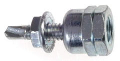 ITW Buildex - 3/8" Zinc-Plated Steel Vertical (End Drilled) Mount Threaded Rod Anchor - 5/8" Diam x 1" Long, 1,510 Lb Ultimate Pullout, For Use with Steel - All Tool & Supply