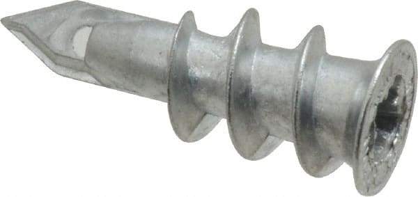 Buildex - #6 to 8 Screw, 7/16" Diam, 1-1/4" Long, 3/8 to 3/4" Thick, Self Drilling Drywall & Hollow Wall Anchor - Zinc Plated, Zinc, Grade 3, Use in Drywall - All Tool & Supply