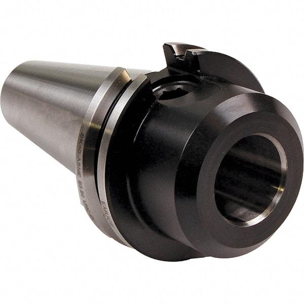 Emuge - CAT40 Outside Taper, 25mm Hole Diam, SS to CAT Straight Shank Adapter - 35mm Projection, 44.5mm Nose Diam, Through Coolant - Exact Industrial Supply