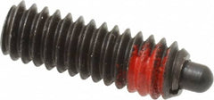 TE-CO - 1/4-20, 3/4" Thread Length, 1/8" Plunger Projection, Steel Threaded Spring Plunger - All Tool & Supply