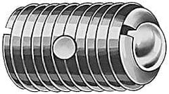 Threaded Ball Plunger: 5/16-18, 0.156″ Ball Dia, 37/64″ Body Length, 0.04″ Max Ball Reach 6 lb Initial End Force, 17 lb Final End Force, Steel Body, Stainless Steel Ball, Locking Element