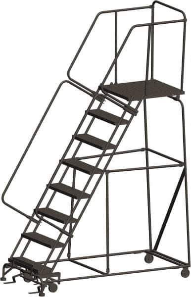 Ballymore - 113" 8 Step Ladder - 450 Lb Capacity, 80" Platform Height, 32" Base Width x 75" Depth, Expanded Metal Tread - All Tool & Supply