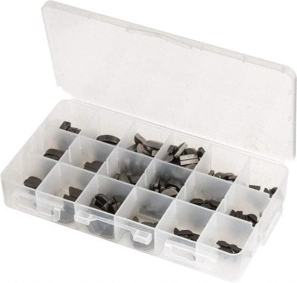 Made in USA - Key & Keyway Assortments Type: Woodruff Keys Number of Pieces: 250 - All Tool & Supply