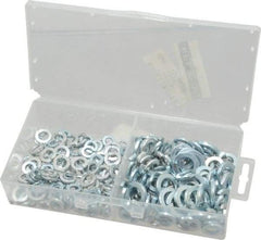 Value Collection - 235 Piece, 3/16 to 1/2" Screw, Steel Lock Washer Assortment - Includes 3/16 to 1/2" Screw & Plastic Case - All Tool & Supply