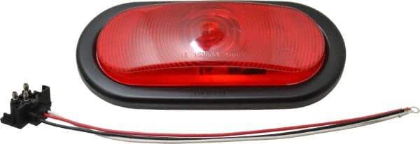 Peterson - 6-1/2" Long x 2-1/4" Wide, Red Lens & Reflector - Plastic, 12 Volt - All Tool & Supply