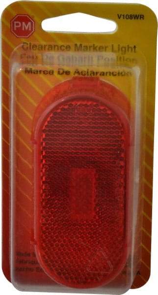 Peterson - 4-1/8" Long x 2" Wide, Red Lens & Reflector - Plastic, 12 Volt - All Tool & Supply