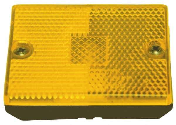 Peterson - 2-3/4" Long x 2-1/8" Wide, Amber Lens & Reflector - Plastic, 12 Volt - All Tool & Supply