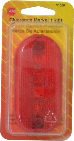 Peterson - 4-1/8" Long x 2" Wide, Red Lens & Reflector - Plastic, 12 Volt - All Tool & Supply