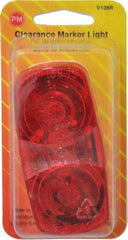 Peterson - 4" Long x 2" Wide, Red Lens & Reflector - Plastic, 12 Volt - All Tool & Supply