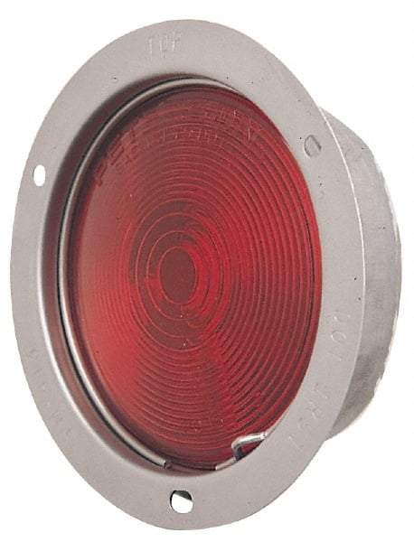 Peterson - 4-1/2" Diam, Red Lens & Reflector - Steel, 12 Volt - All Tool & Supply