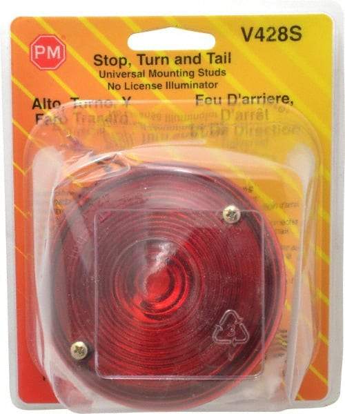 Peterson - 3-3/4" Diam, Red Lens & Reflector - Plastic, 12 Volt - All Tool & Supply