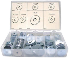 Value Collection - 255 Piece, 5/16 to 1/2" Screw, Steel Fender Washer Assortment - Includes 3/16 to 1/2" Screw & Compartmented Storage Case - All Tool & Supply