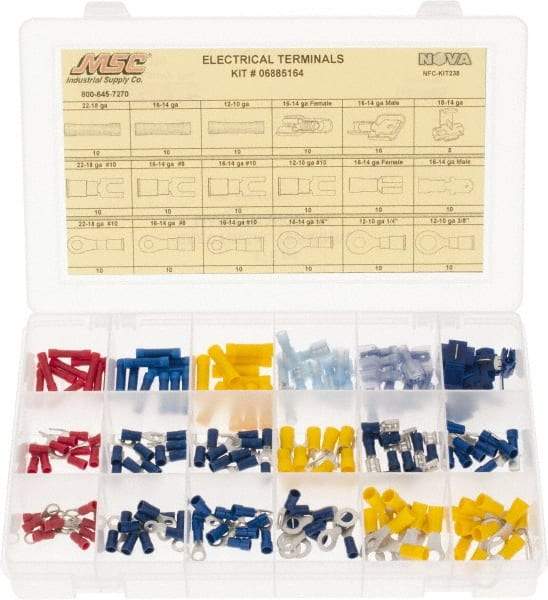 Value Collection - 175 Piece, Electrical Terminal Fastener Kit - All Tool & Supply