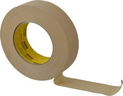 3M - 1-1/2" Wide x 60 Yd Long Tan Paper Masking Tape - Series 231, 7.6 mil Thick, 28 In/Lb Tensile Strength - All Tool & Supply